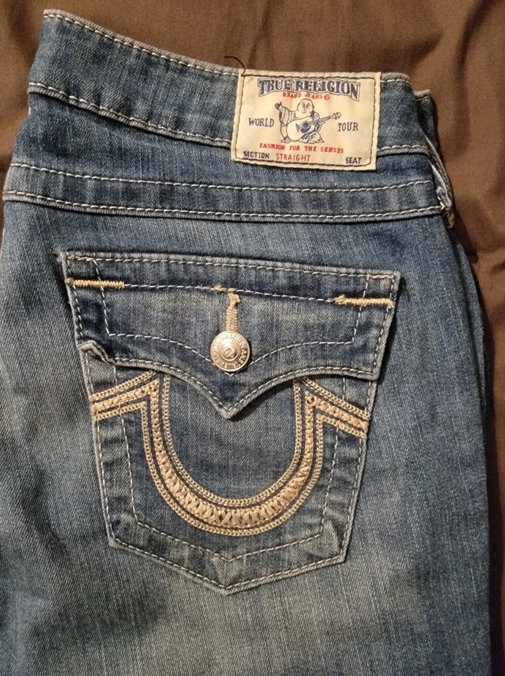 Women’s Blue Denim Jeans with Embroidered Pocket